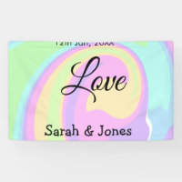 Love engagement wedding couple colorful bohpattern