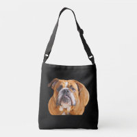 Love English Bulldog Dog Face - Brown Mascot