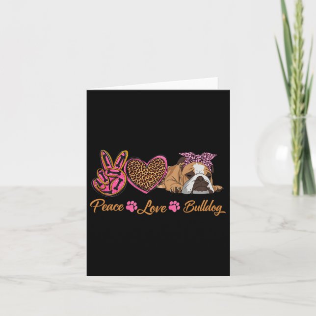 Love English Bulldog Fun Puppy Dog Mum Mother's Da Card (Front)