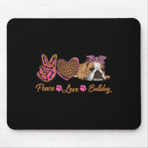Love English Bulldog Fun Puppy Dog Mum Mother's Da Mouse Pad