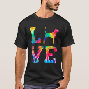Love English Foxhound Tie Dye Dog Mom Dad T-Shirt
