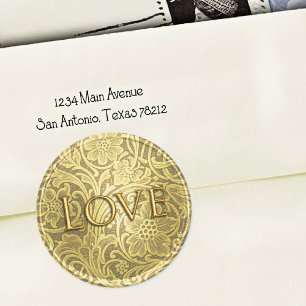Love Envelope Seal Gold