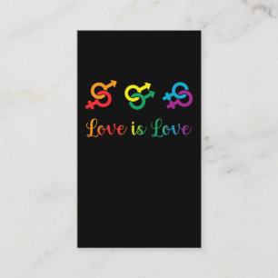 Love Equal Gender Rights Gay and Lesbian Pride Business Card
