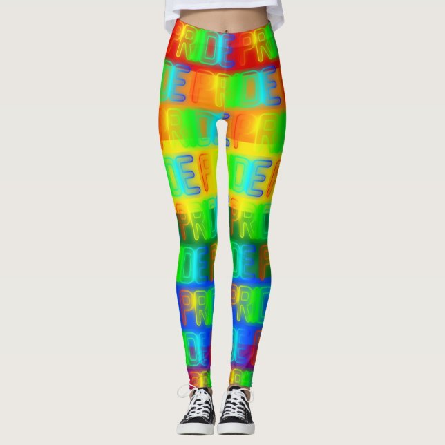 Love Equality Rainbow Flag LGBT Lesbian Gay Pride Leggings (Front)