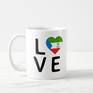 Love - Equatorial Guinea Flag Coffee Mug