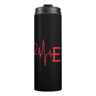 Love ER Heartbeat doctor nurse hospice workers LOV Thermal Tumbler