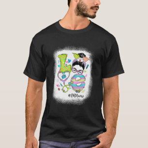 LOVE ER Nurse Messy Bun Stethoscope Funny Easter M T-Shirt