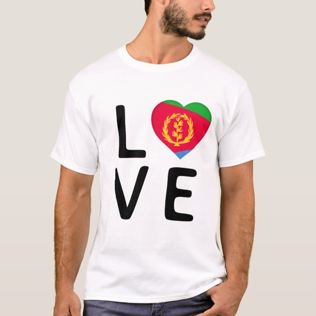 Love - Eritrea Flag T-Shirt (Front)