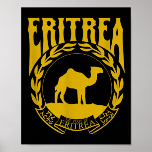 Love Eritrea With Eritrea Emblem Eritrea Independe Poster