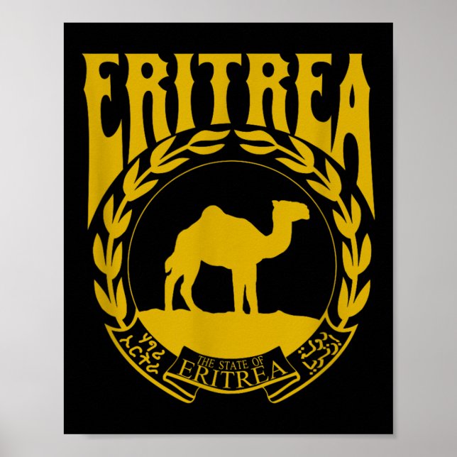 Love Eritrea With Eritrea Emblem Eritrea Independe Poster (Front)