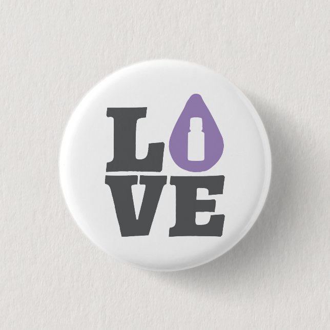 LOVE Essential Oils 3 Cm Round Badge (Front)
