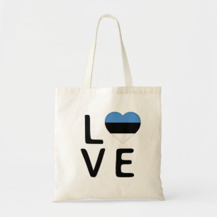 Love - Estonia Flag Tote Bag