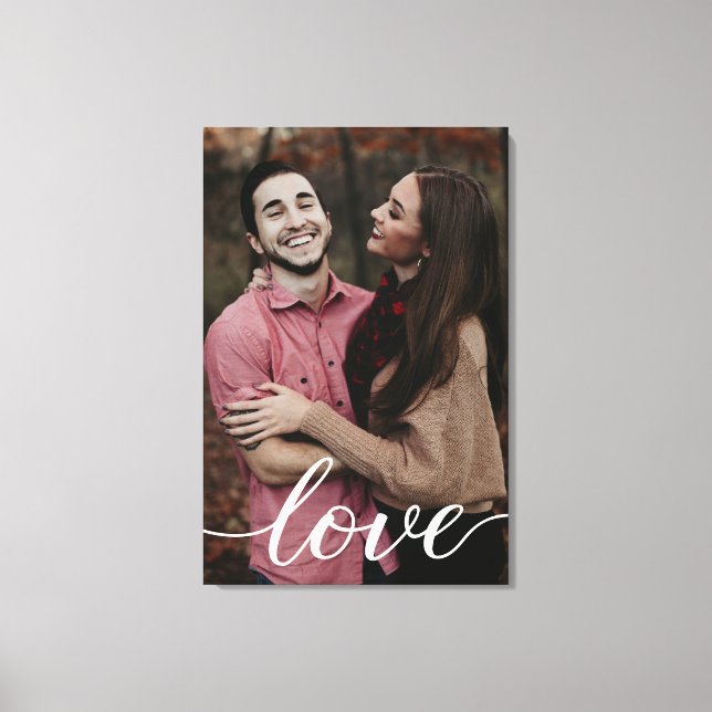 Love Eternal: Personalised Engagement Photo Wrappe Canvas Print (Front)