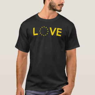 Love Europe Flag Union Jack Eu Flag Anti Brexit Pa T-Shirt