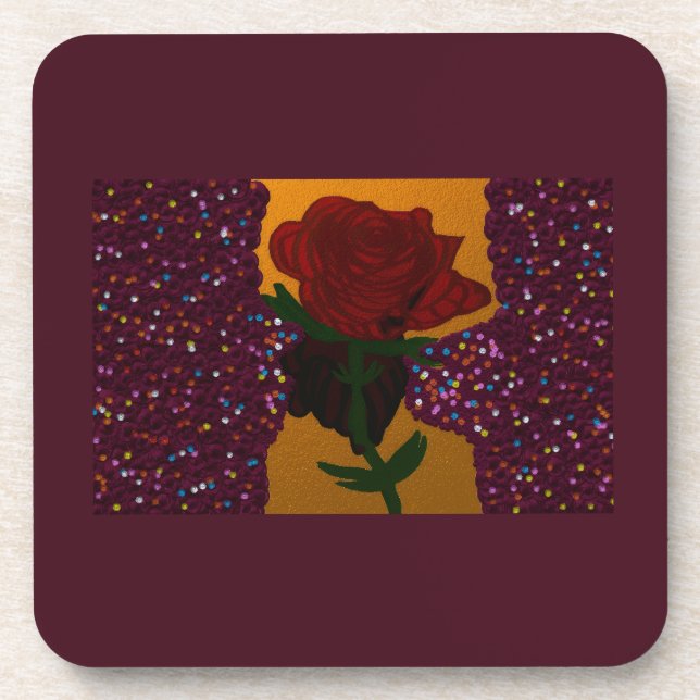 Love Ever After in the Garden Beverage Coaster (Front)