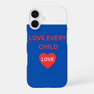 Love Every Child Colourful iPhone 16 Slim Fit Glos Case