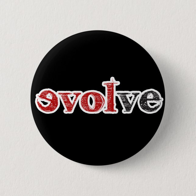 Love Evolve 6 Cm Round Badge (Front)