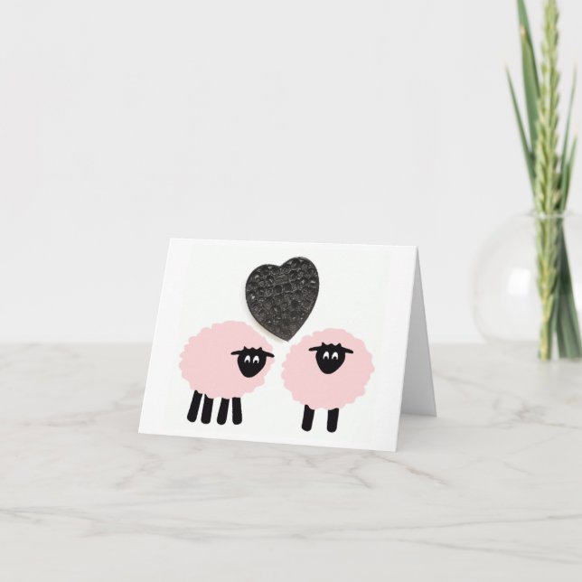 "Love Ewe 2", Whimsical Notecard (Front)