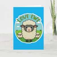 Love Ewe Cute Sheep Pun Heart Animal Artwork