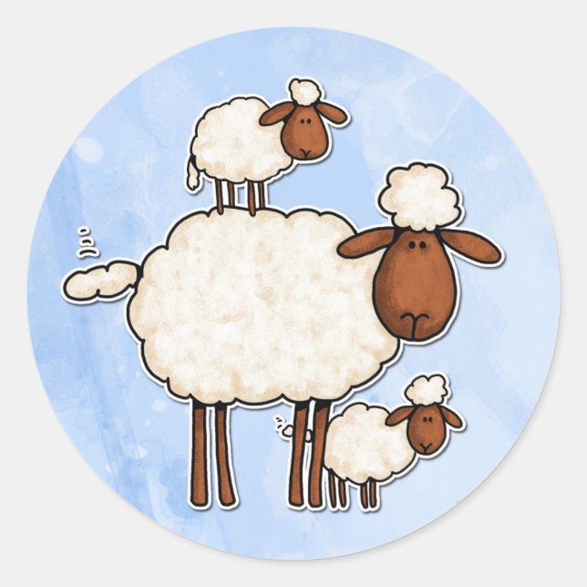 love ewe (no txt) classic round sticker (Front)