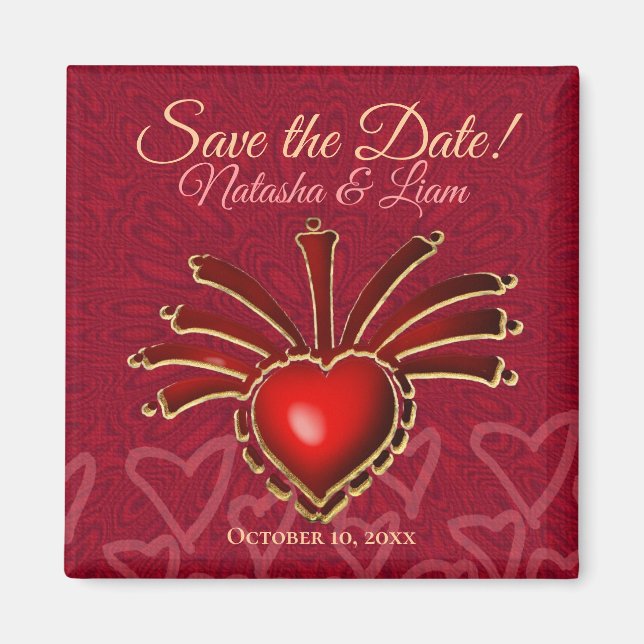 Love Excitement Save the Date Magnet (Front)