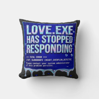 Love Exe Blue Screen Death Y2K Tech Funny Coder Pr Cushion