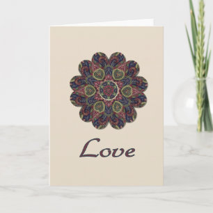 LOVE Fabric Collage Flower Inspiration Series Card