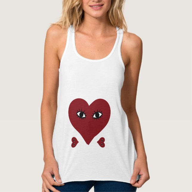 Love Face Heart Tank Top (Front)