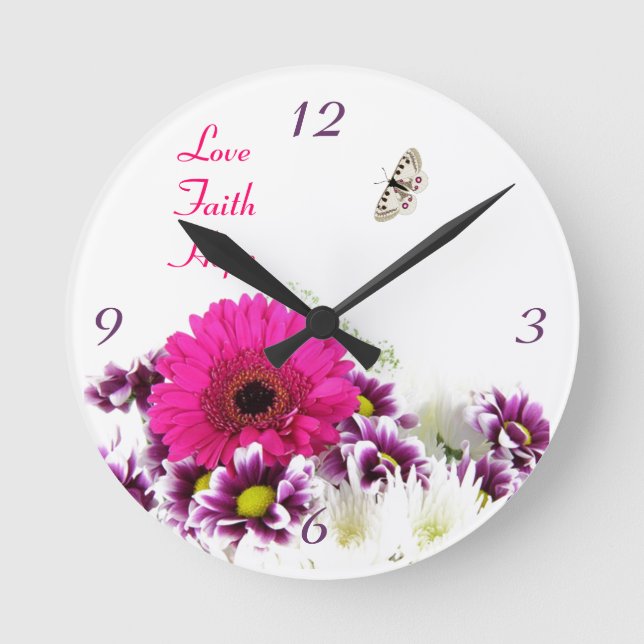 Love~Faith~Hope Wall Clock (Front)