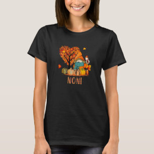 Love Fall Gnomes Noni  Halloween Pumpki Grandma T-Shirt