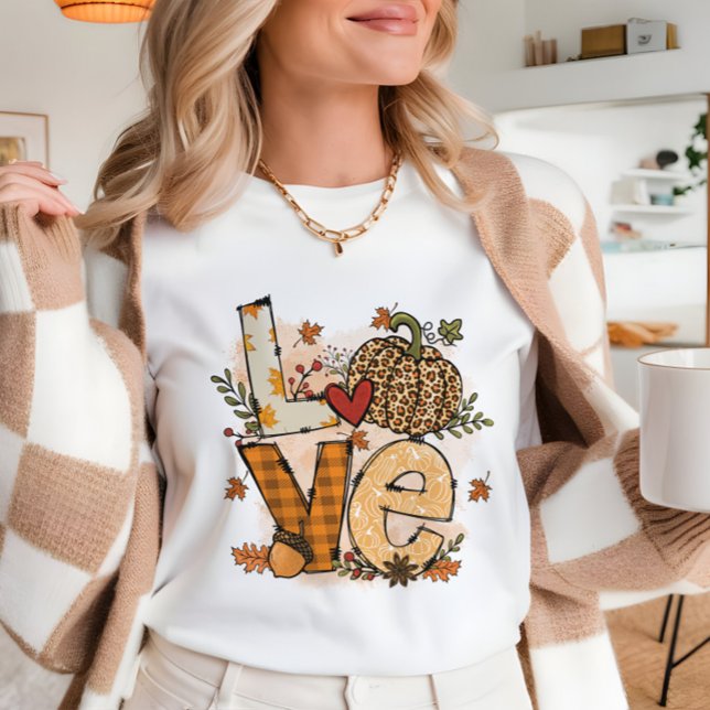 Love fall pumpkin art favourite fall girly T-Shirt (Creator Uploaded)