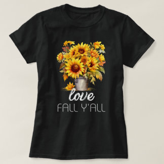Love Fall Y'all | Autumn Leaves | Cute Fall T-Shirt
