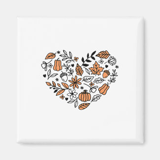 Love Fall Y'all Leopard Pumpkin Autumn Season Wome Magnet