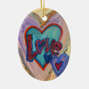 Love Family Hearts Ornament Art