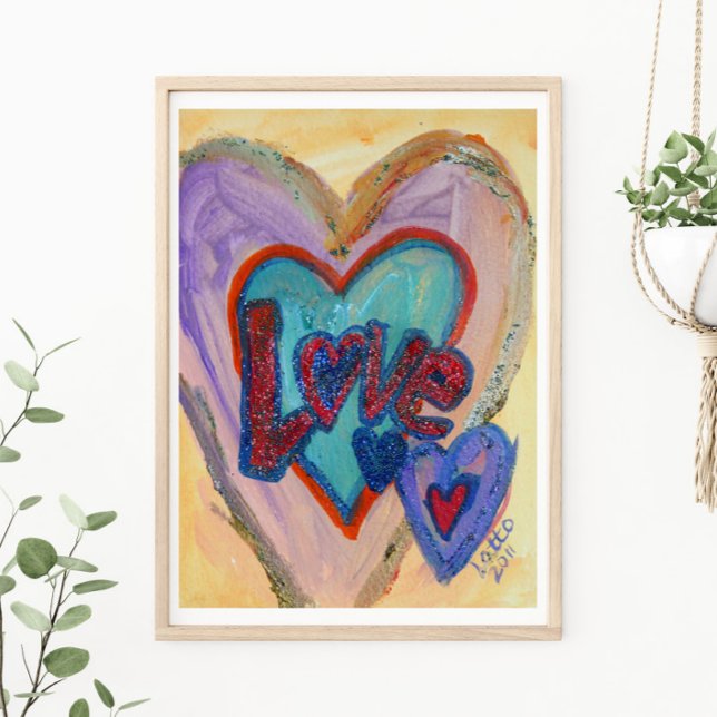Love Family Hearts Painting Art Poster Print (Creator Uploaded)