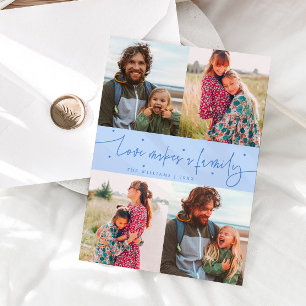 Love Family Icy Blue Valentines Day Photo Holiday Card