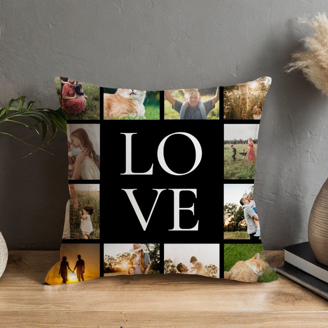 Love Family Photo Collage Personalised Cushion (Creator Uploaded)