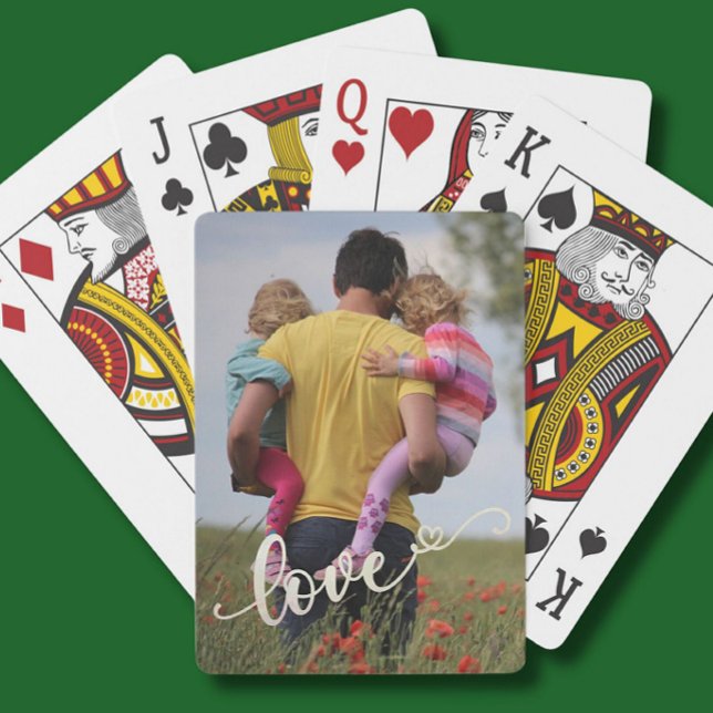 Love Family Photo Custom Personalised  Playing Cards (Creator Uploaded)