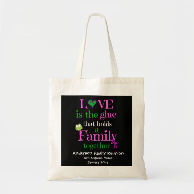 LOVE FAMILY TOGETHER, Cute Reunion Welcome Bags (Front)