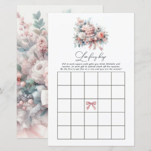 Love Fancy Bridal Shower Elegant Pastel Bingo Game