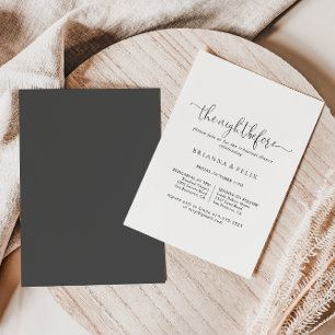 Love Fancy Script Night Before Rehearsal Dinner  Invitation