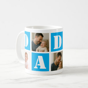 Love Father’s Day 5 Photo Collage Custom Dad Coffee Mug