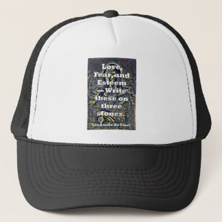 Love Fear And Esteem - da Vinci Trucker Hat