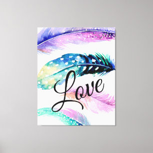 Love Feathers Canvas Print
