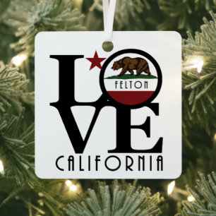 LOVE Felton California Metal Tree Decoration