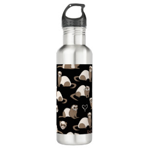 Love Ferrets - Black 710 Ml Water Bottle