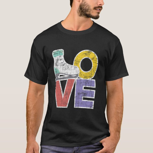 Love  Figure Ice Skating Skates Dancer Dancing T-Shirt (Front)