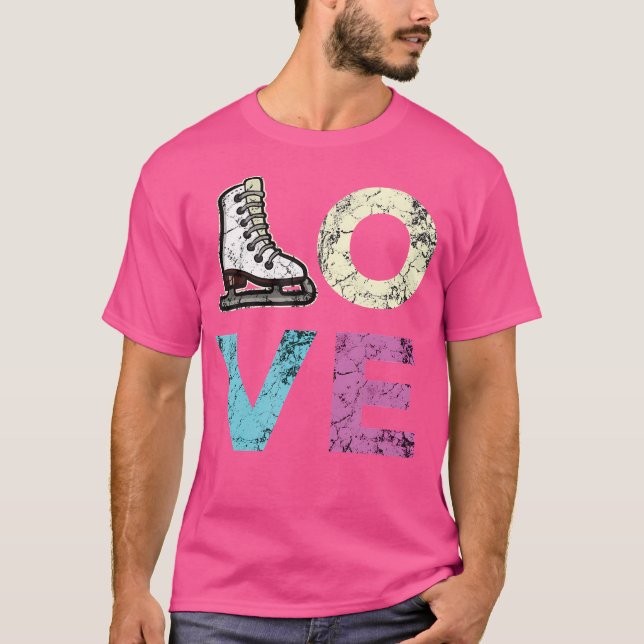 Love Figure Skating For Ice Skating Girls T-Shirt (Front)