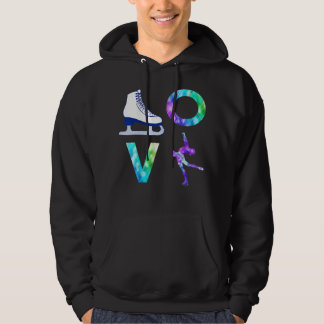Love Figure Skating Ice Skater Girls Hoodie