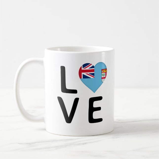 Love - Fiji Flag Coffee Mug (Left)